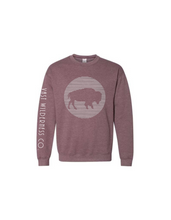 Load image into Gallery viewer, Red Heather Buffalo Lines Crewneck
